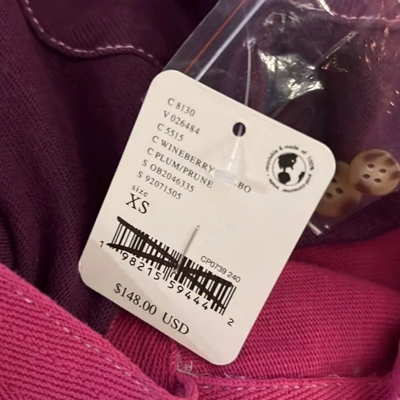 NWT Free People Remi Rugby Mini Dress in Wineberry Size XS OVERSIZED